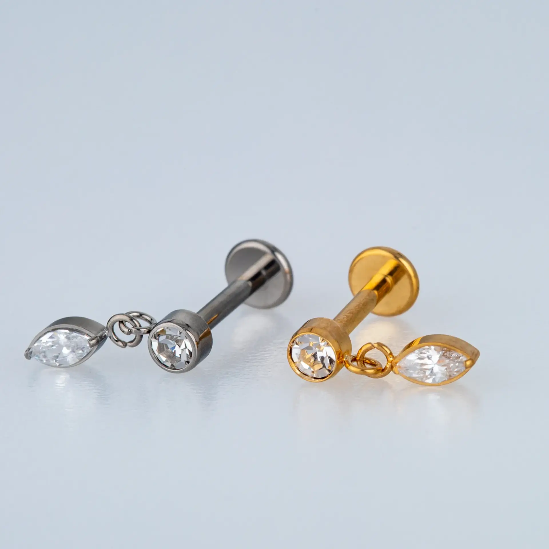 Piercing G23 Titanyum Tragus Helix Sarı 8mm