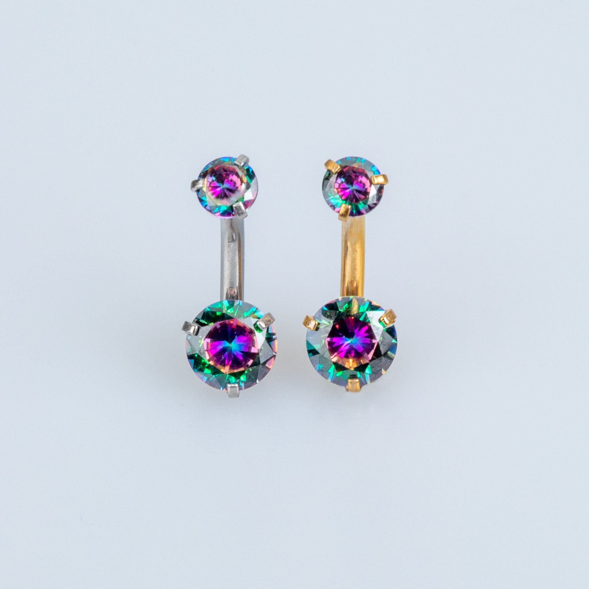 Piercing Göbek 6mm Yuvarlak Taş
