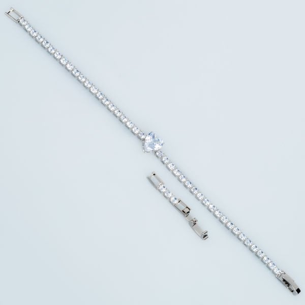 Steel Bracelet 3mm Stone