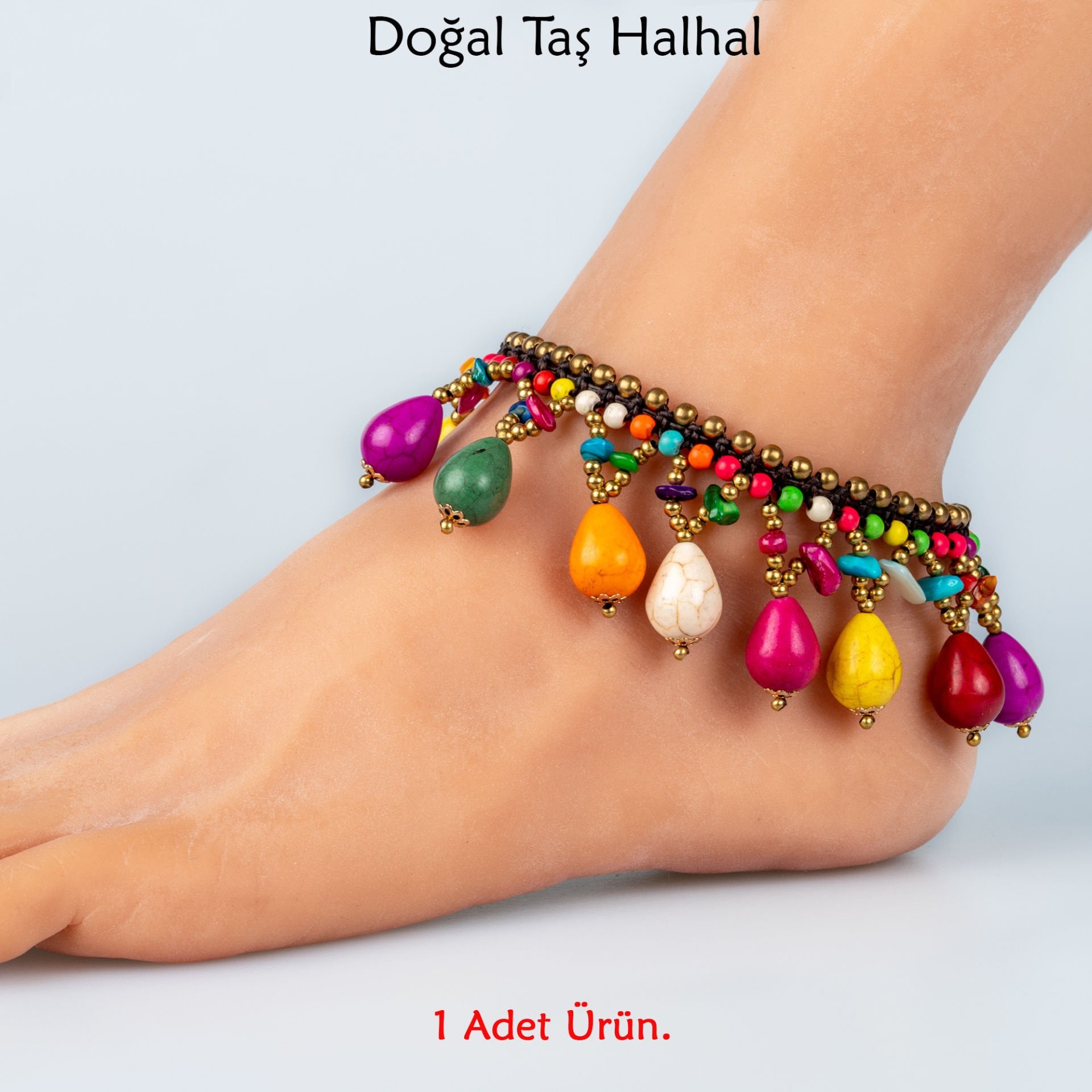 Doğal Taş  Halhal- 4 Renk Seçeneği Renk 2