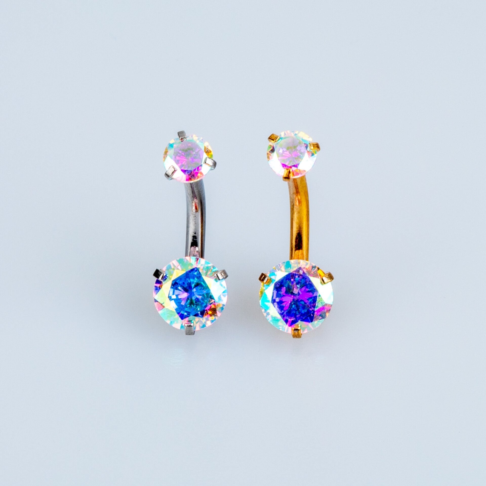 Piercing Göbek 6mm Yuvarlak Taş Sarı