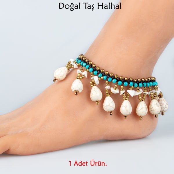 Doğal Taş  Halhal- 4 Renk Seçeneği Renk 4