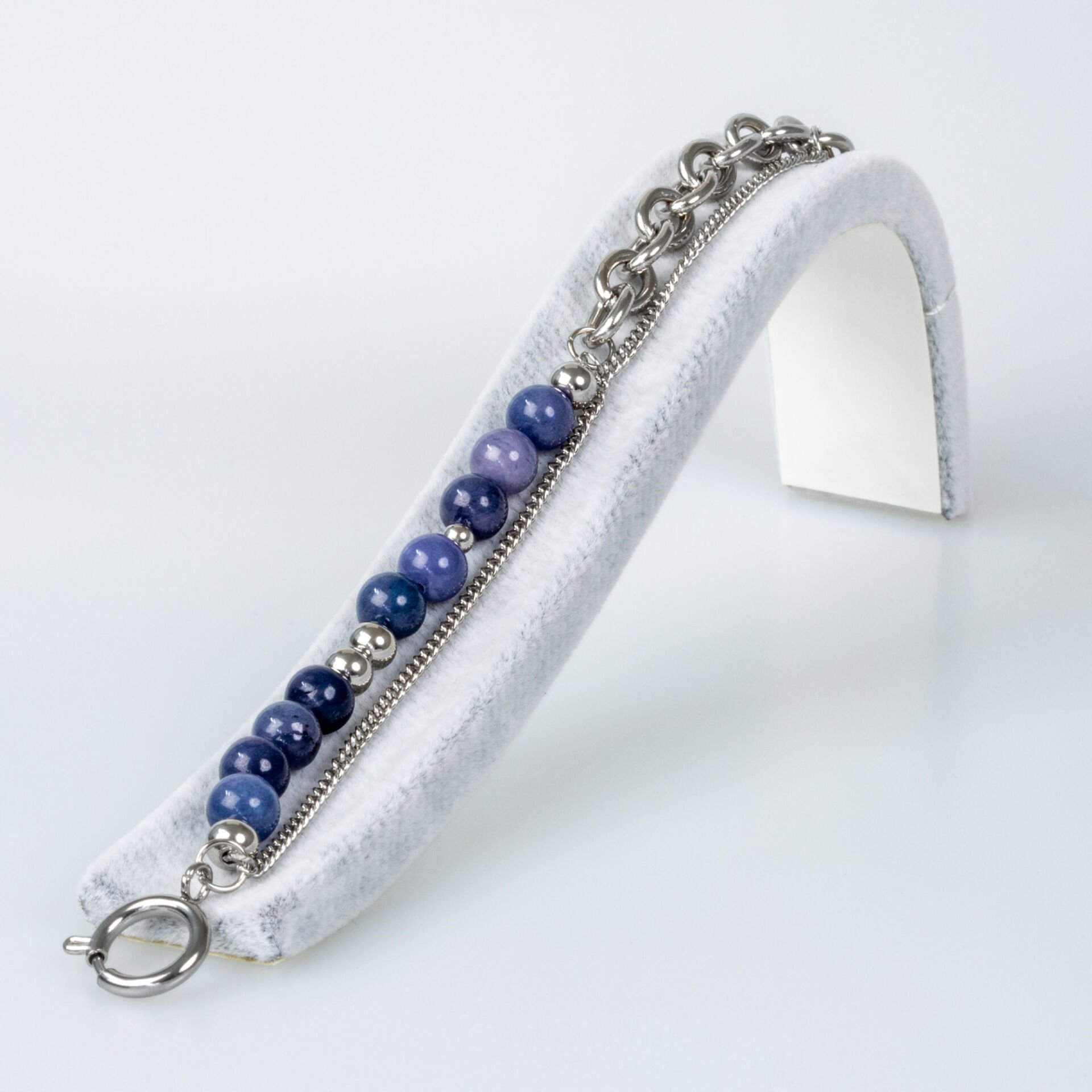 Steel Bracelet Natural Stone