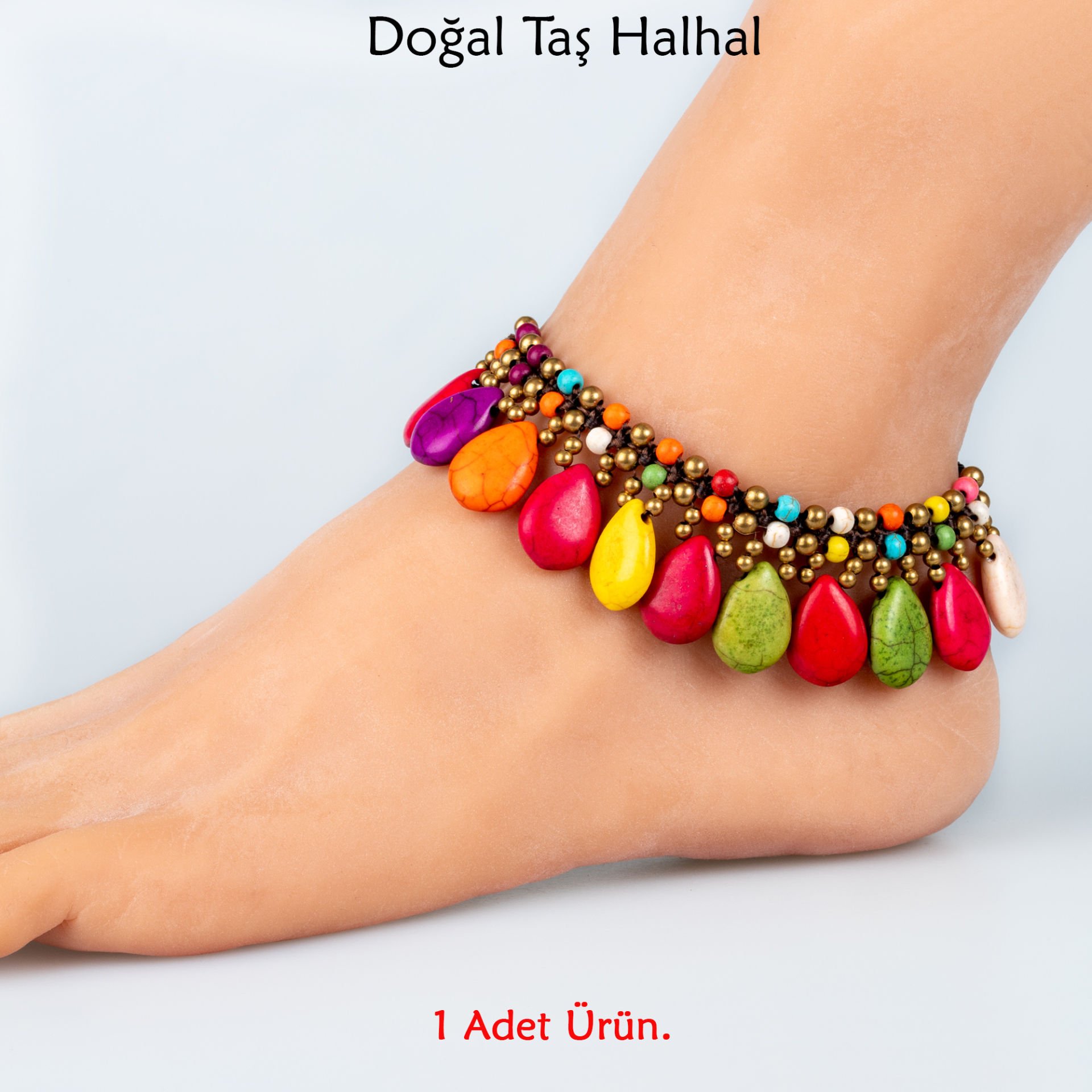 Doğal Taş  Halhal- 4 Renk Seçeneği Renk 3