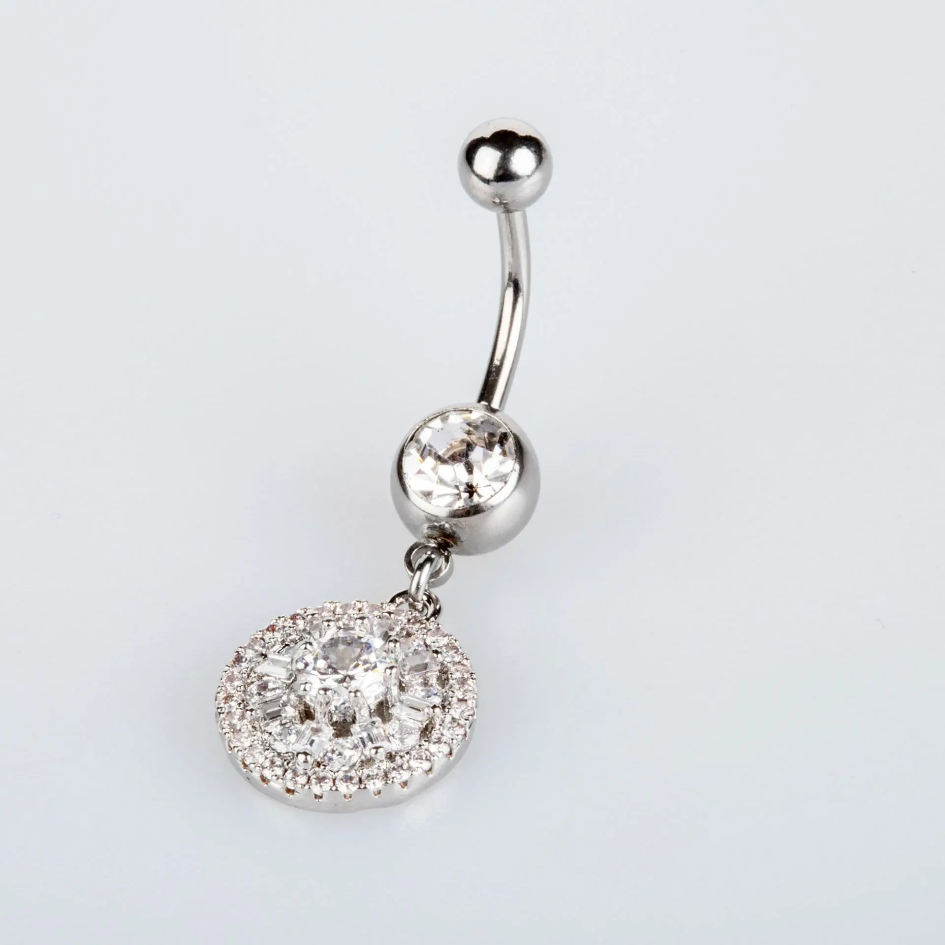 Piercing Göbek Taşlı Beyaz