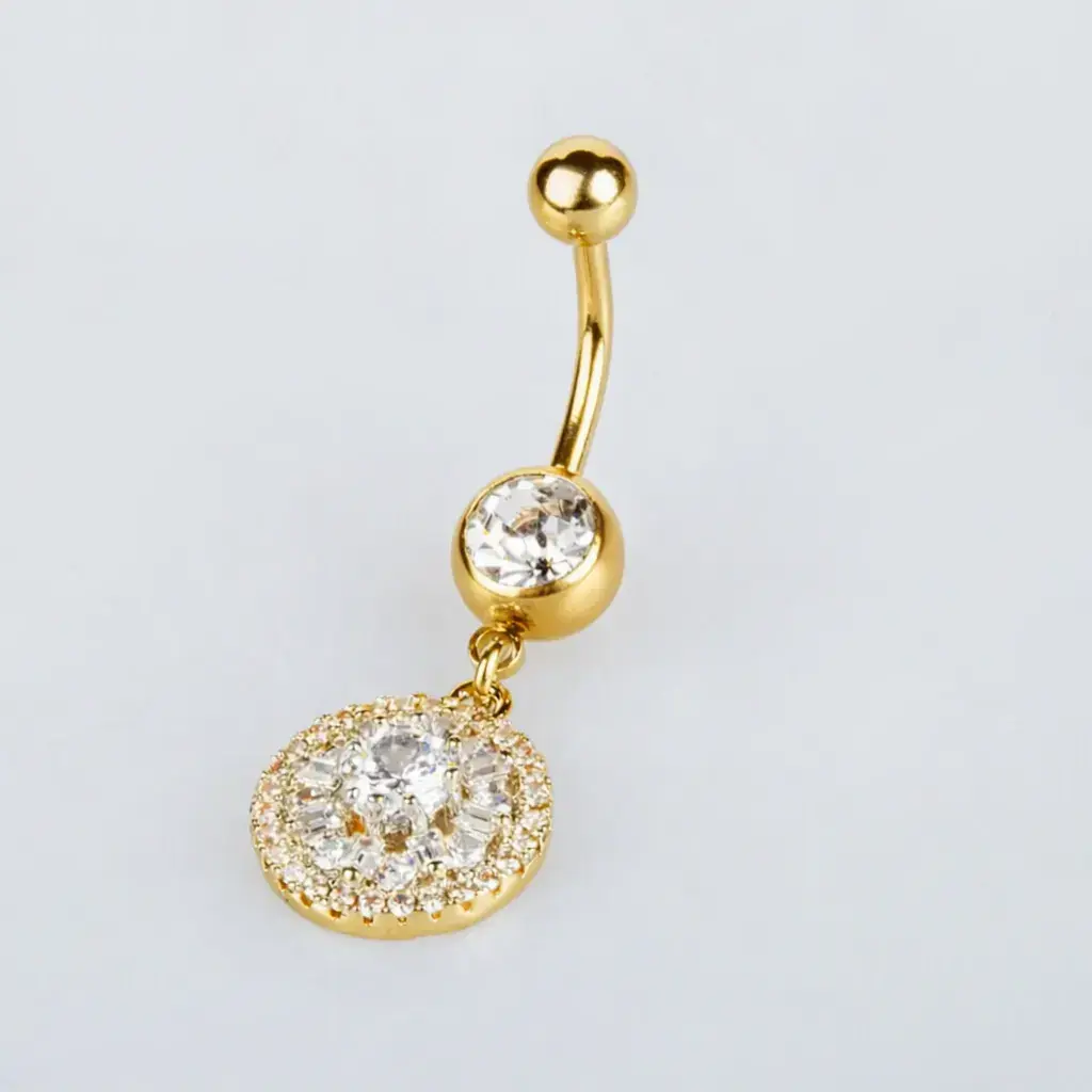 Piercing Göbek Taşlı Sarı