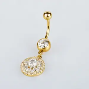 Piercing Göbek Taşlı Sarı
