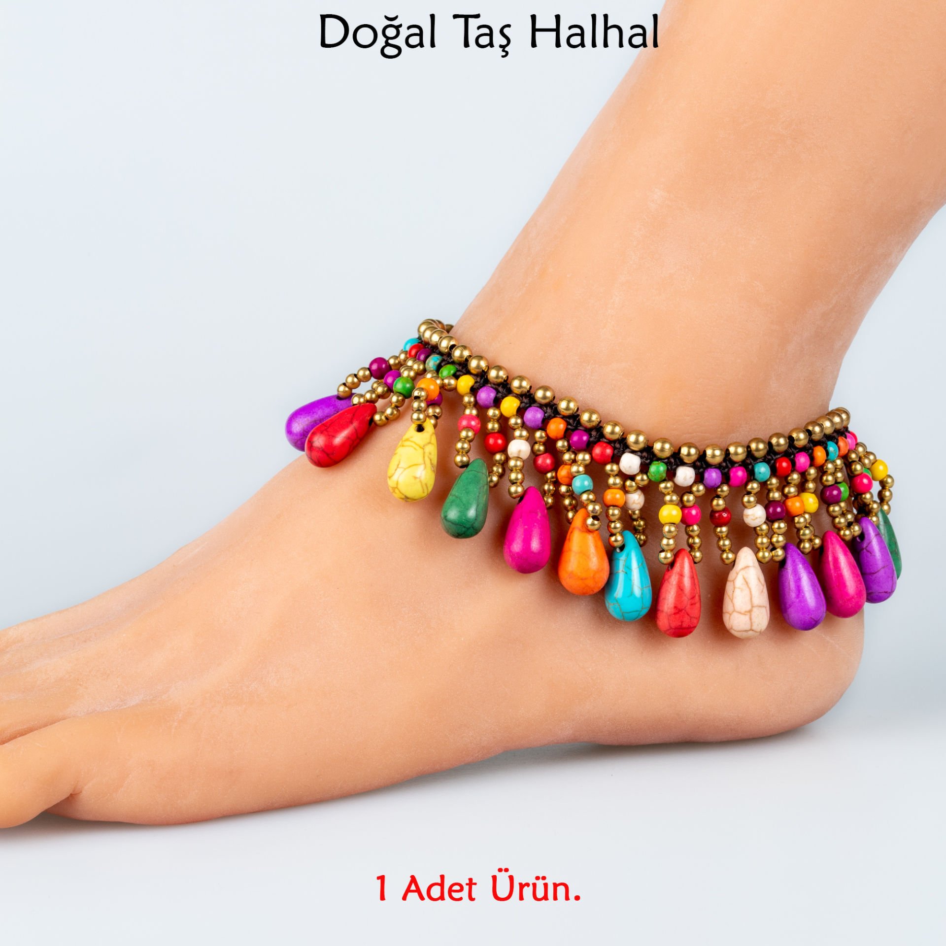 Doğal Taş  Halhal- 4 Renk Seçeneği Renk 3