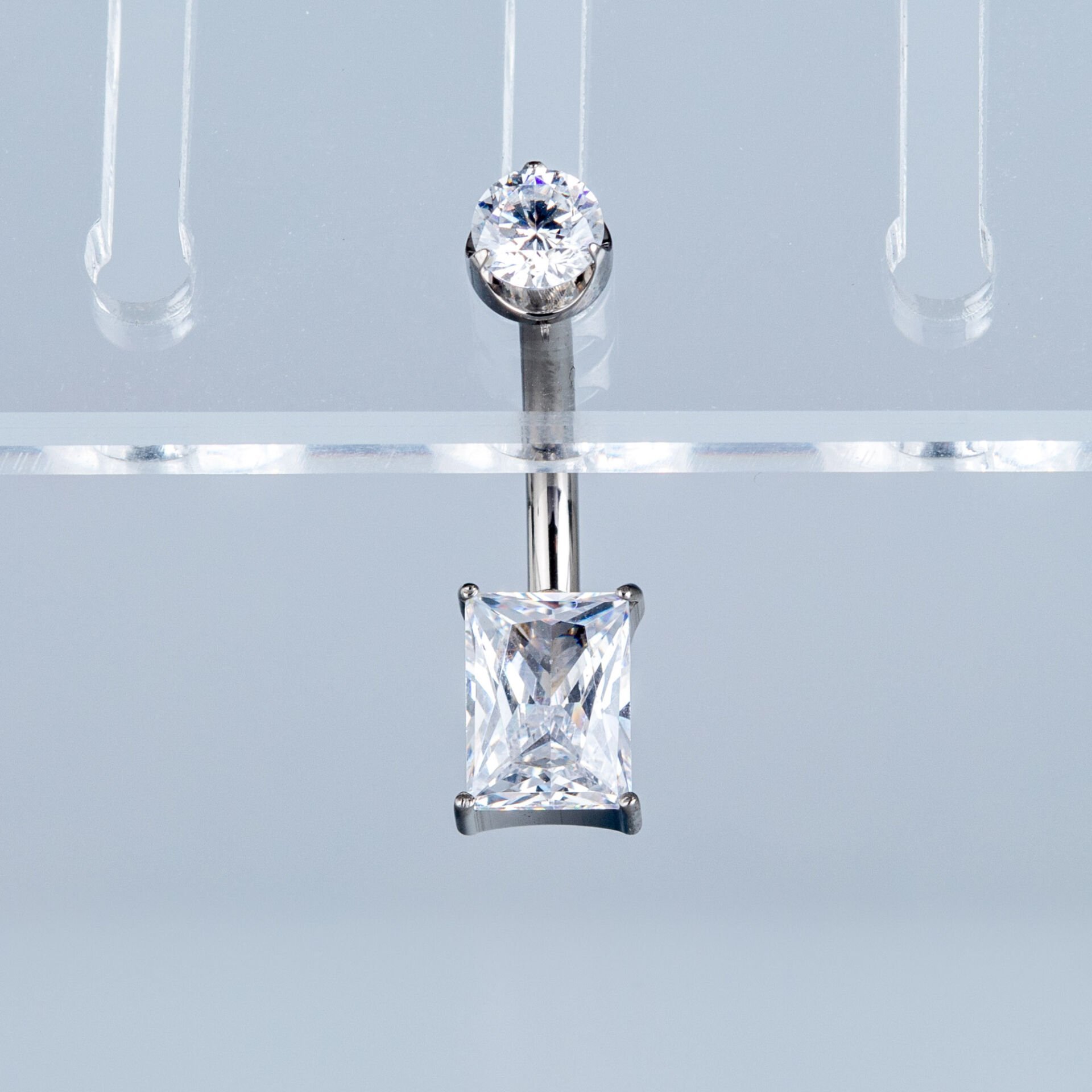Piercing Titanyum Göbek Fashion 5mm Sutun Taş