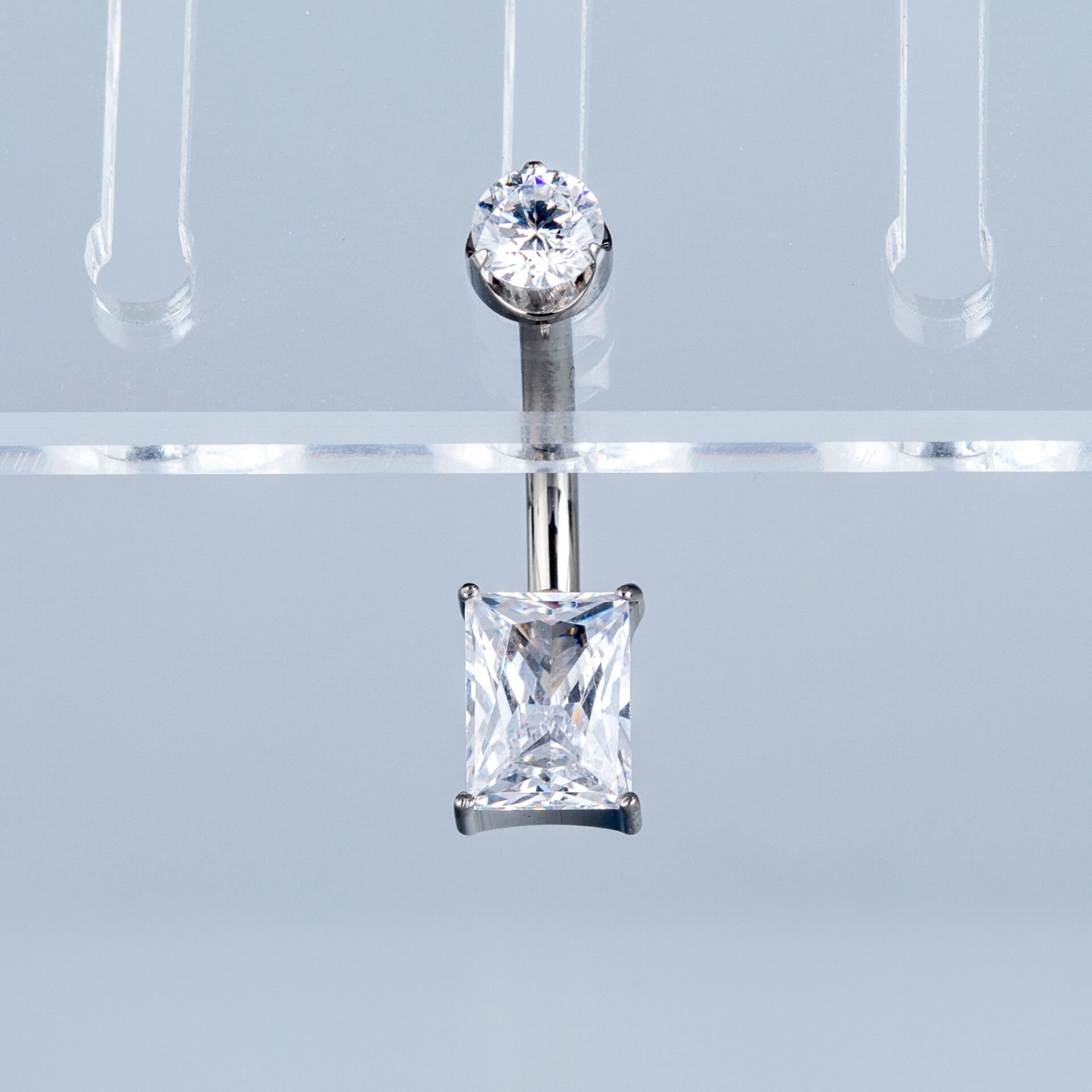Piercing Titanyum Göbek Fashion 5mm Sutun Taş