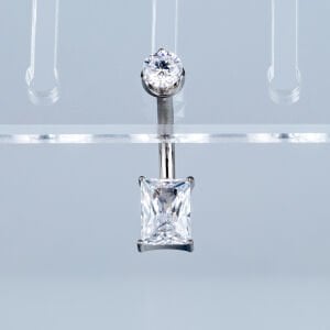 Piercing Titanyum Göbek Fashion 5mm Sutun Taş