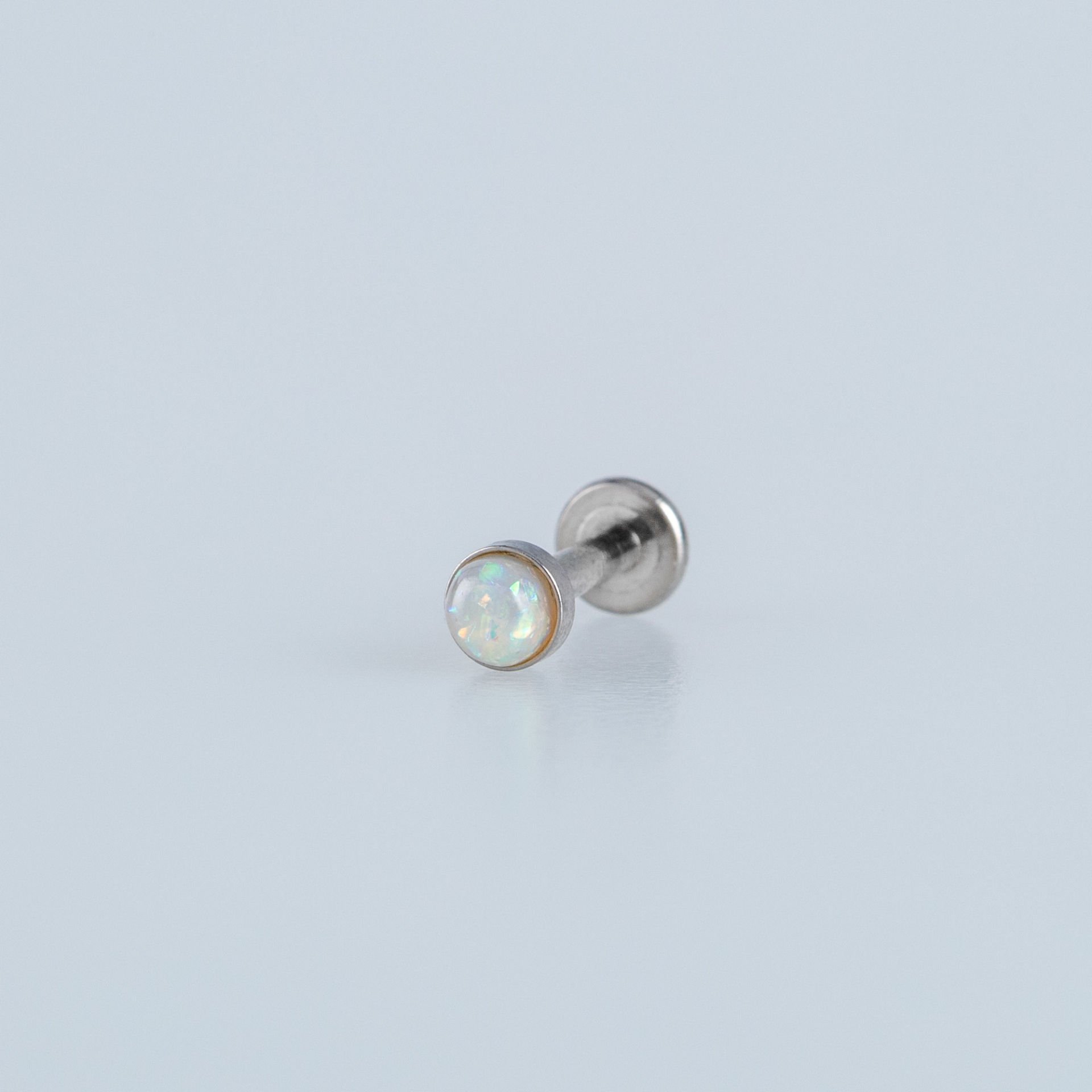 Piercing Labret 3.5mm Fake Opal Stone