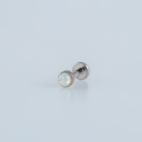 Piercing Labret 3.5mm Fake Opal Stone