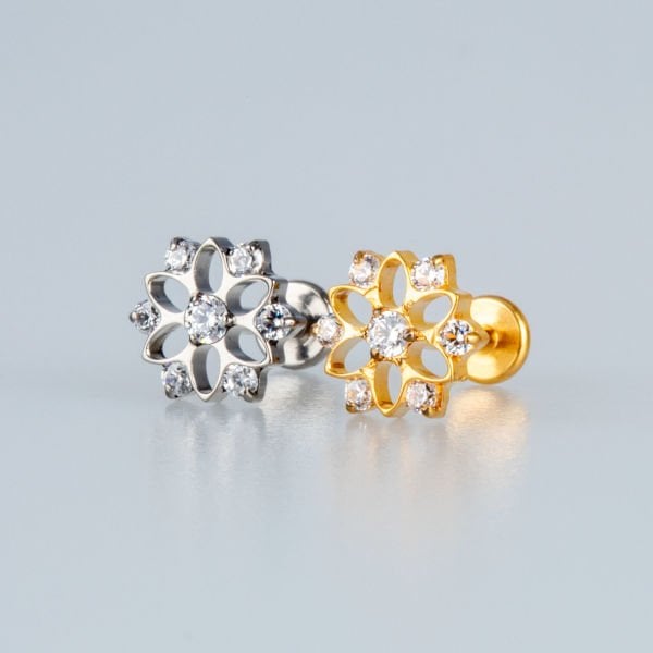 Piercing Titanyum Tragus Çiçek