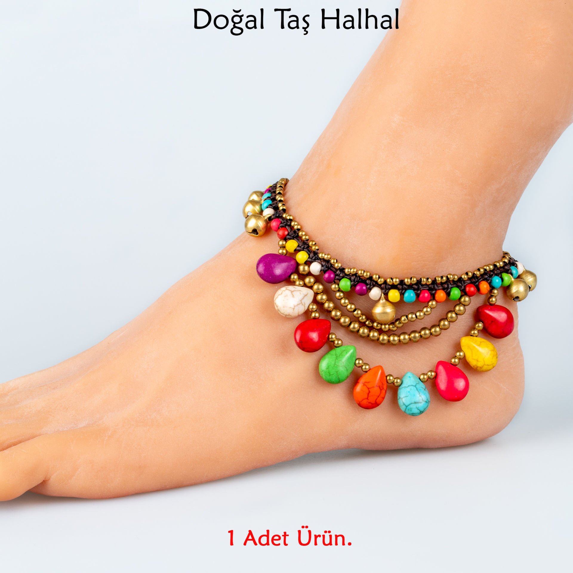 Doğal Taş  Halhal- 4 Renk Seçeneği Renk 1