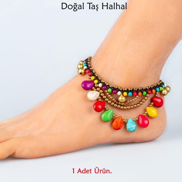 Doğal Taş  Halhal- 4 Renk Seçeneği Renk 1