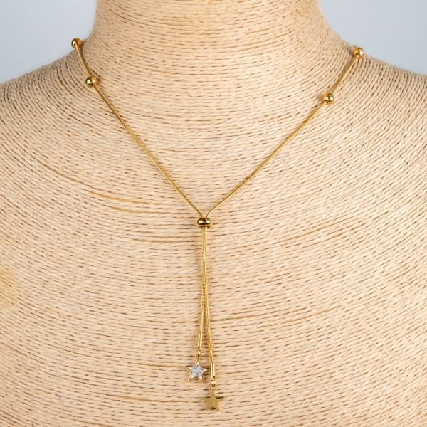 Steel Chain Necklace Star