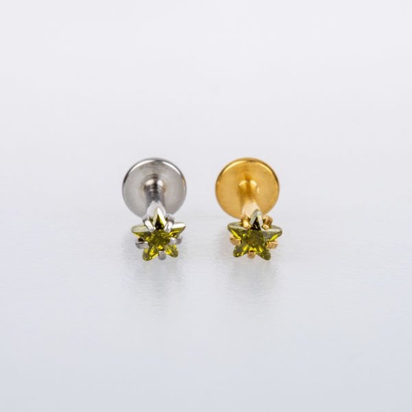 Piercing Labret Yıldız Taş