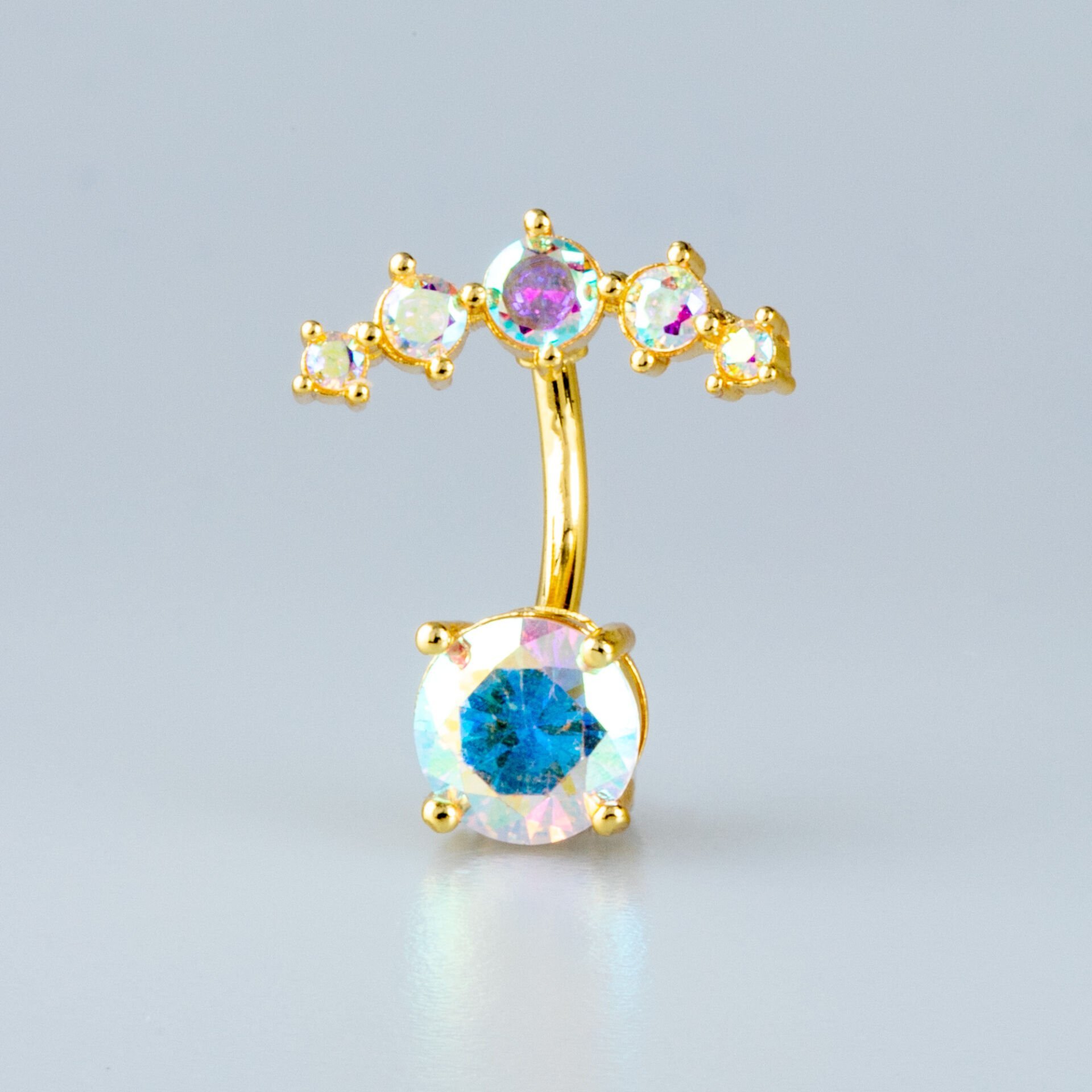 Piercing Göbek 8mm Yuvarlak Taş