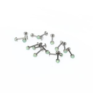 Piercing Labret 3.5mm Fake Opal Stone Length: 1.2x8x3.5mm