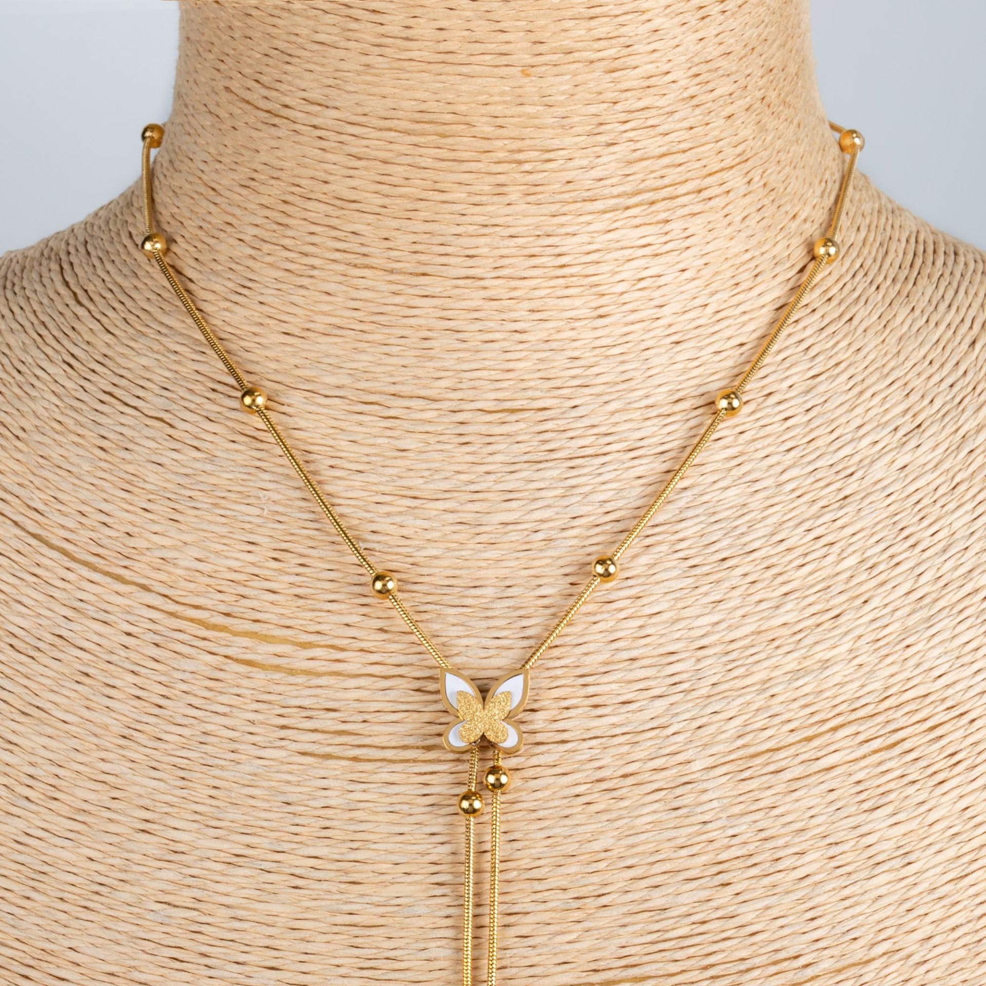 Steel Chain Necklace Butterfly