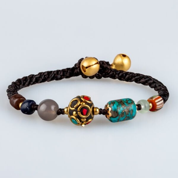 Doğal Taş Tibet Etnik Bileklik