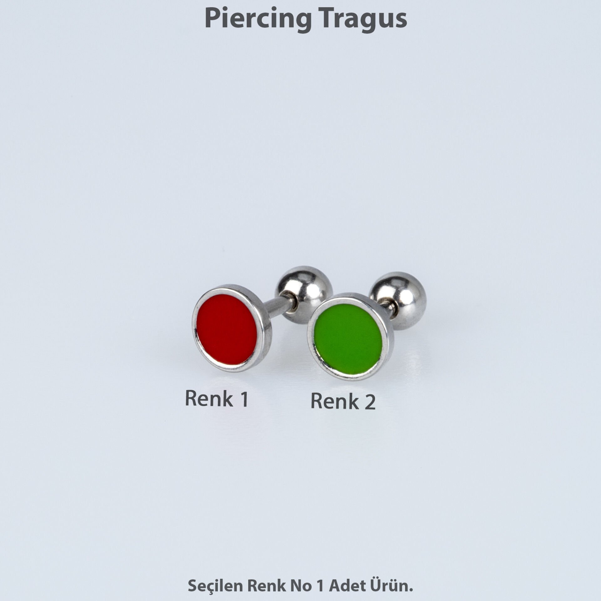 Piercing Çelik Tragus Yuvarlak