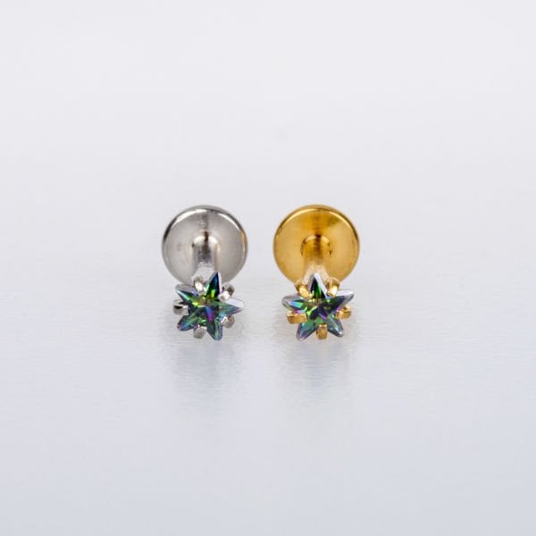 Piercing Labret Yıldız Taş