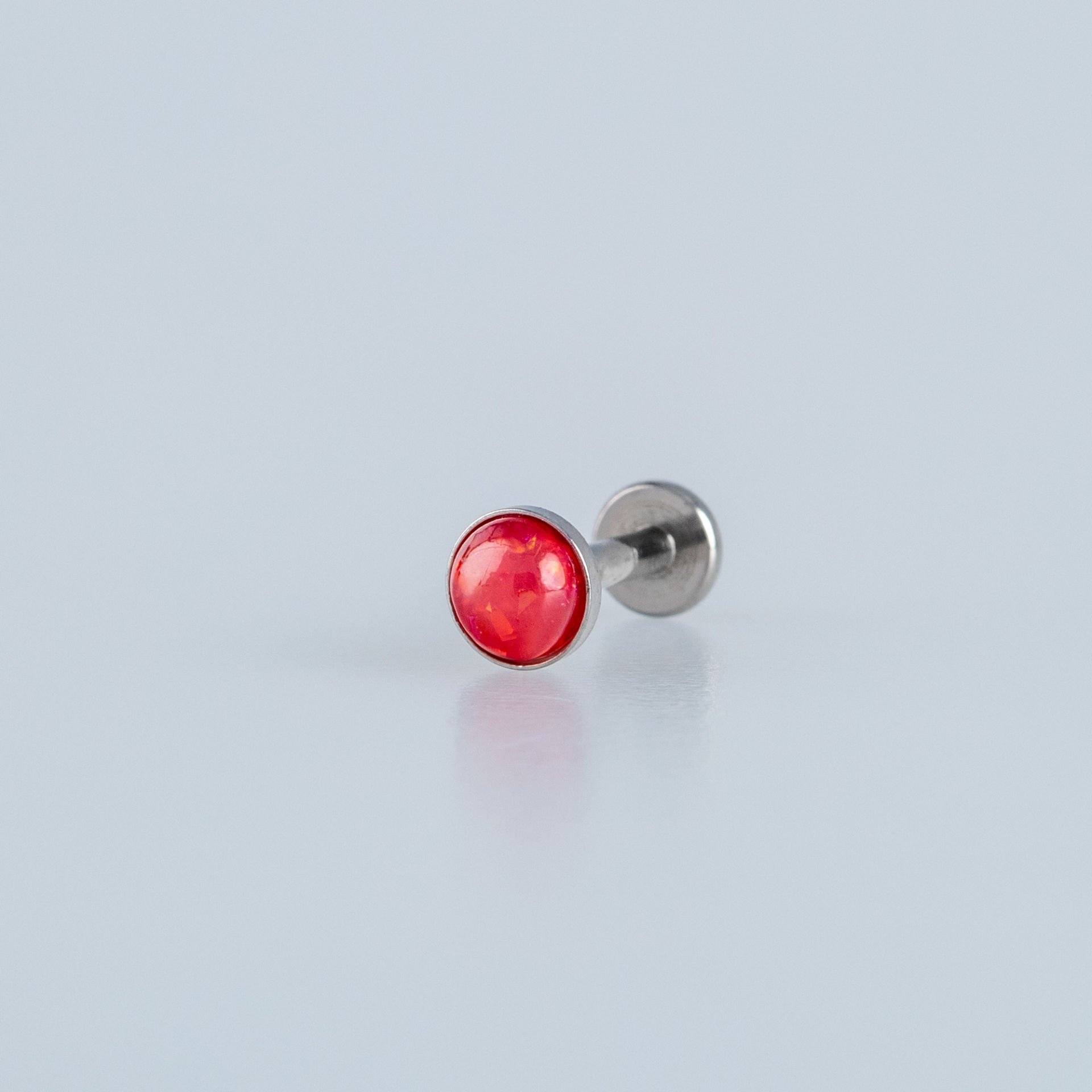 Piercing Labret 4.5mm Fake Opal Stone