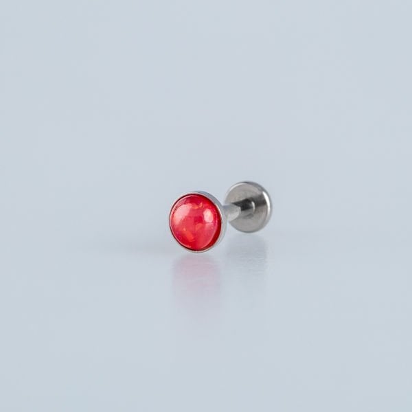 Piercing Labret 4.5mm Fake Opal Stone