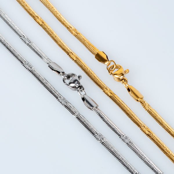 سلسال سلسلة ستيل 3 مم أصفر 70 سم