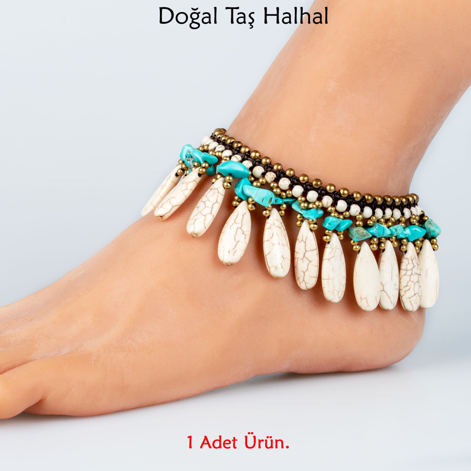 Doğal Taş  Halhal- 4 Renk Seçeneği Renk 1
