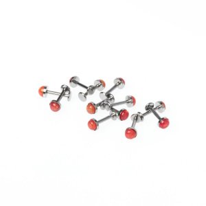 Piercing Labret 4.5mm Fake Opal Stone Length: 1.2x8x4.5mm