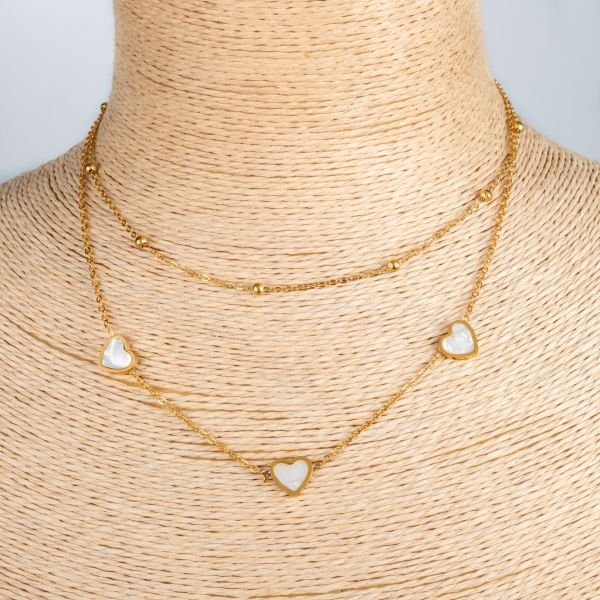 Steel Chain Necklace Heart