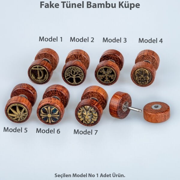 Fake Tunnel Bamboo Earring-Single