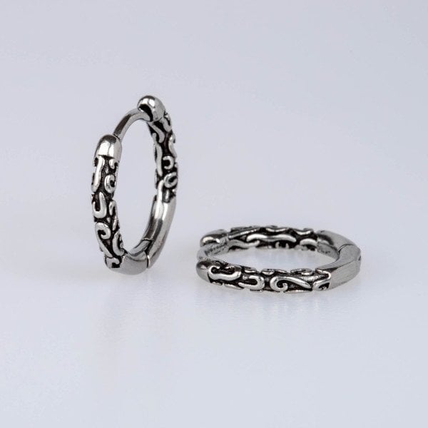 Steel Earring Gothic - Double