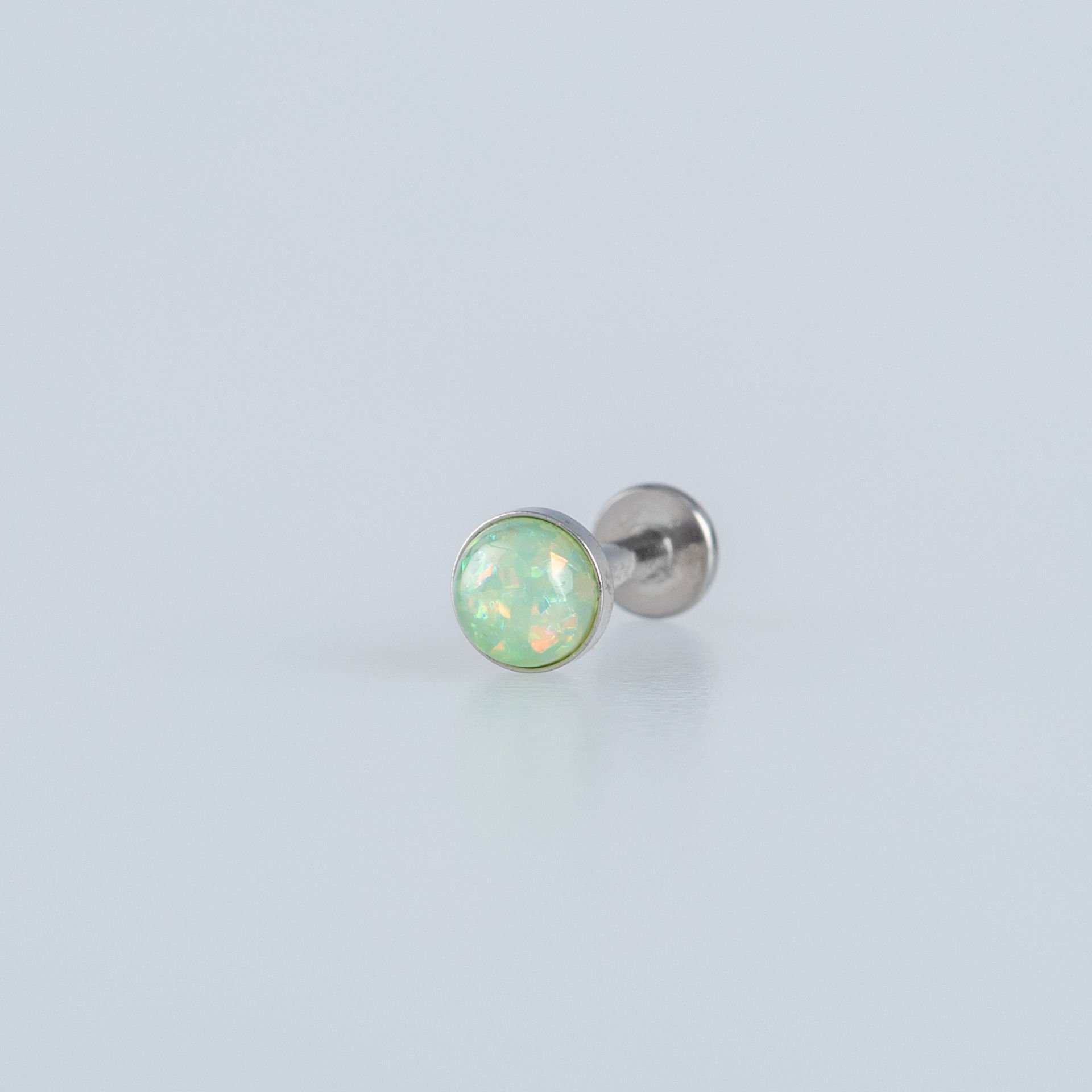 Piercing Labret 4.5mm Fake Opal Stone