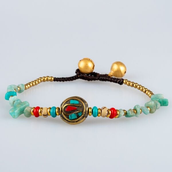 Doğal Taş Tibet Etnik Bileklik