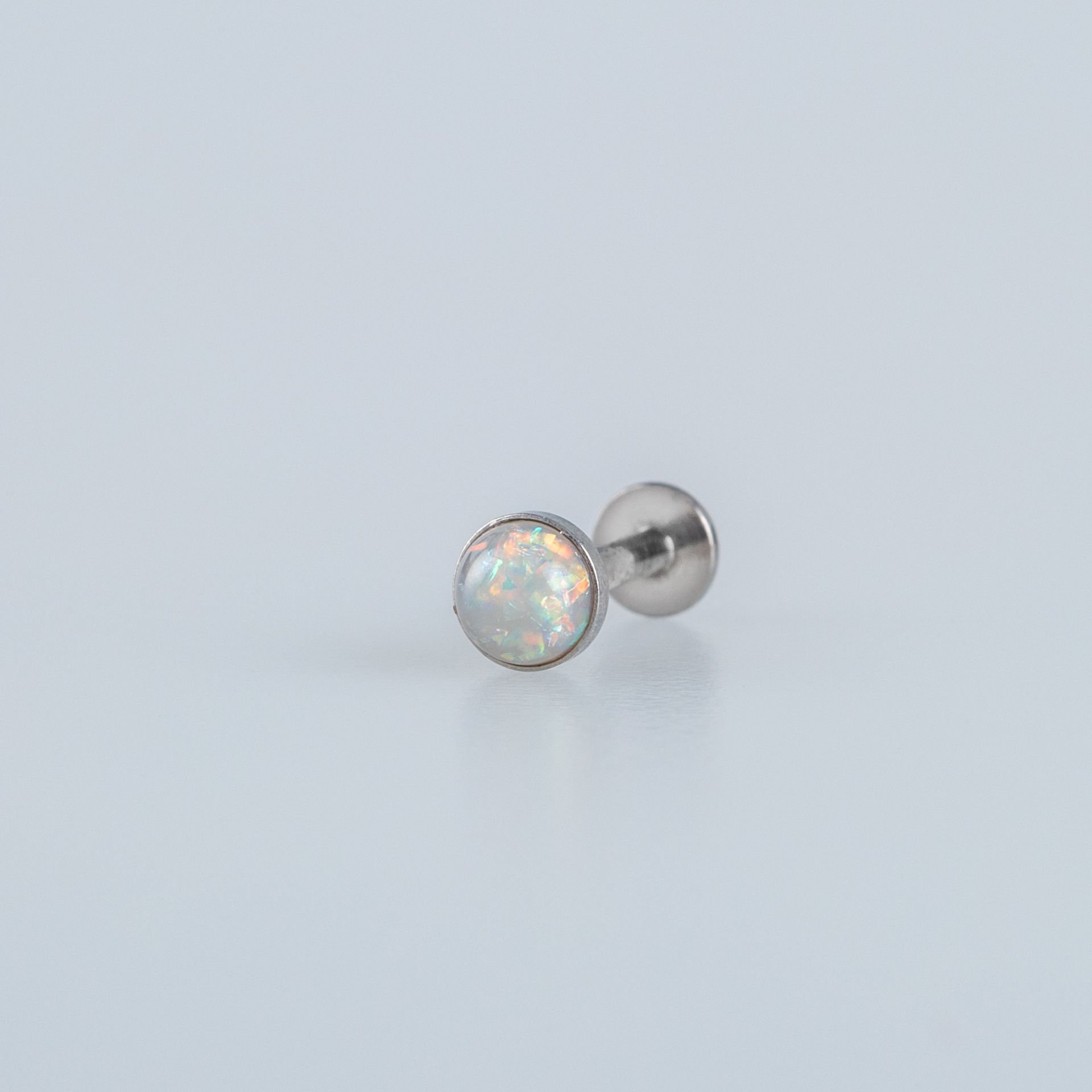 Piercing Labret 4.5mm Fake Opal Stone