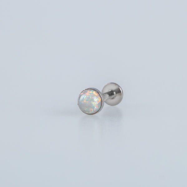 Piercing Labret 4.5mm Fake Opal Stone