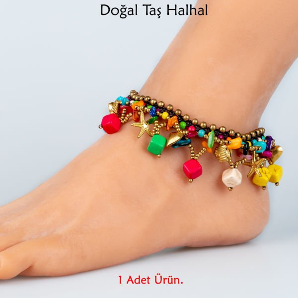 Doğal Taş  Halhal- 4 Renk Seçeneği Renk 3