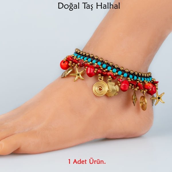 Doğal Taş  Halhal- 4 Renk Seçeneği Renk 4