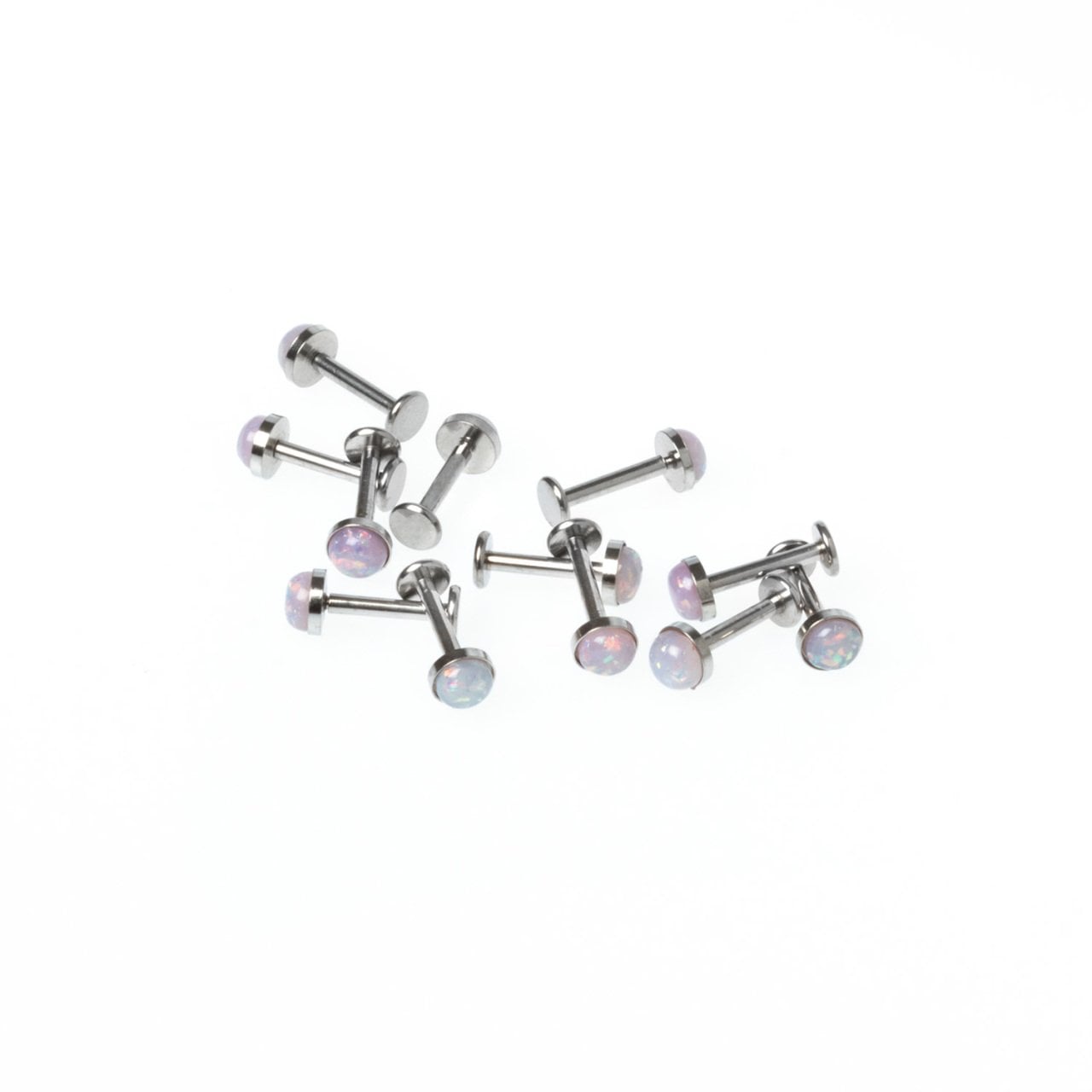 Piercing Labret 4.5mm Fake Opal Taş Boy: 1.2x8x4.5mm