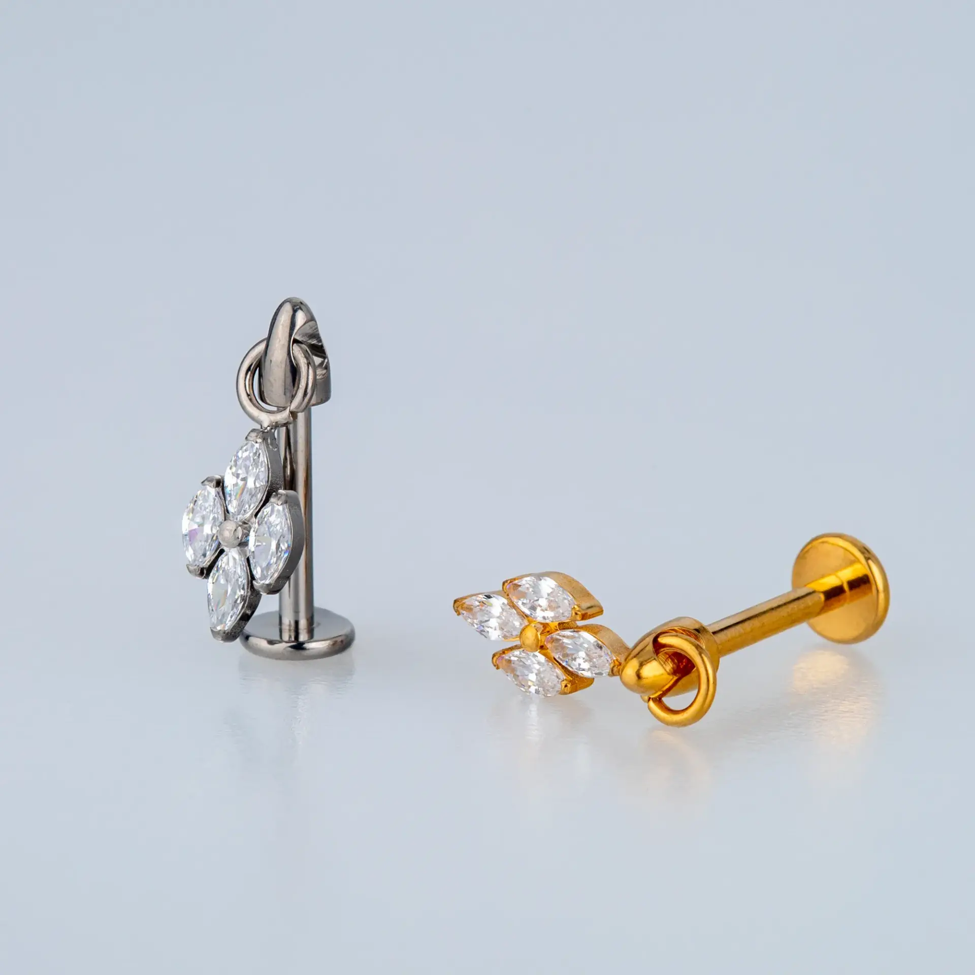 Piercing G23 Titanyum Tragus Helix Sarı 8mm