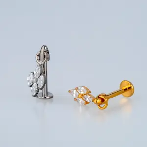 Piercing G23 Titanyum Tragus Helix Sarı 8mm