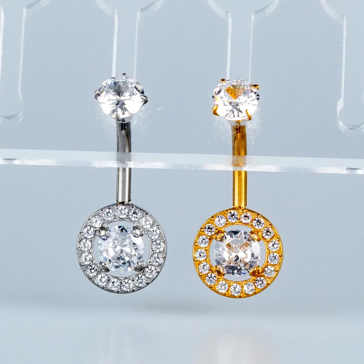 Toptan Piercing 316L Cerrahi Çelik Taşlı Çember Göbek Vos Etnik Takı