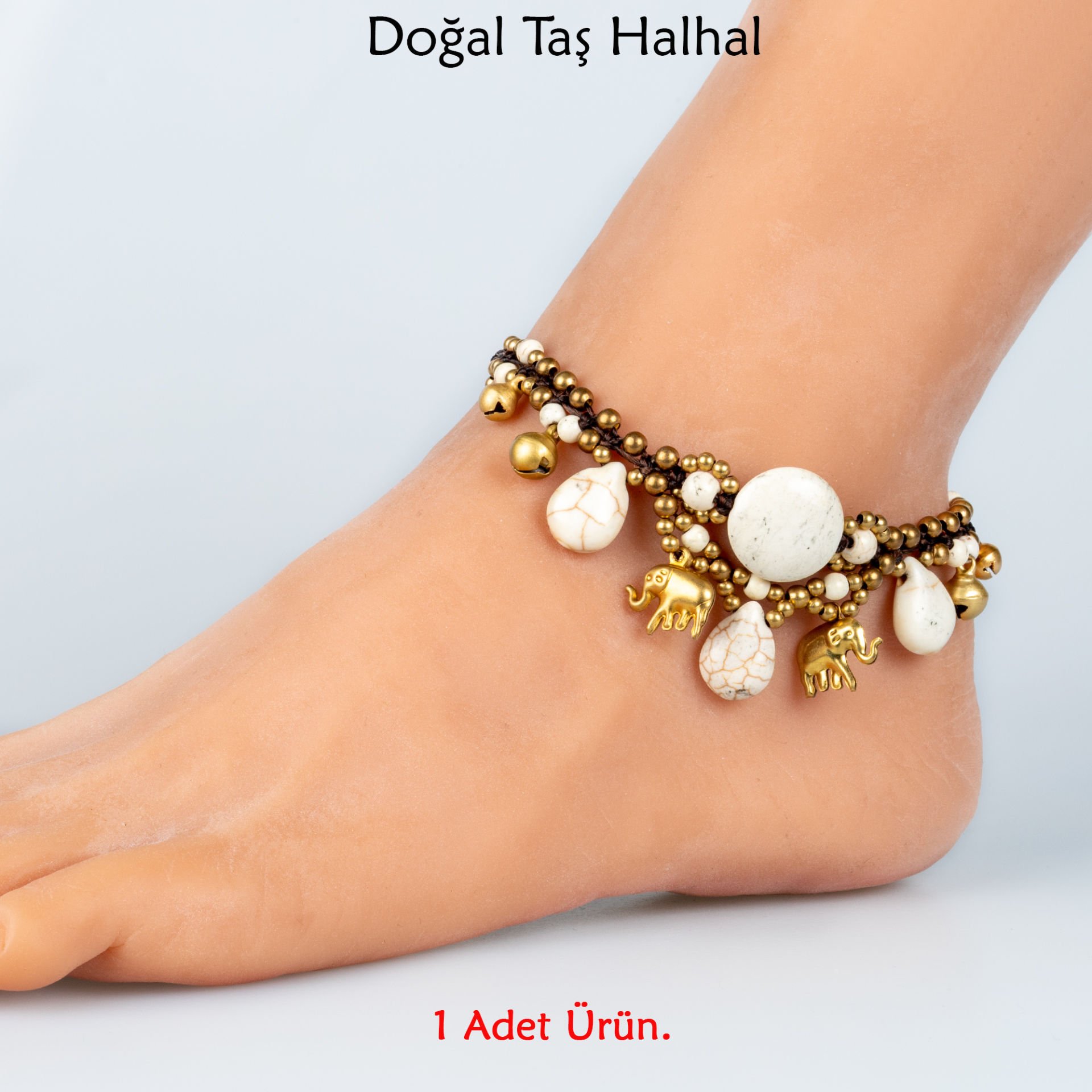 Doğal Taş  Halhal- 4 Renk Seçeneği Renk 1