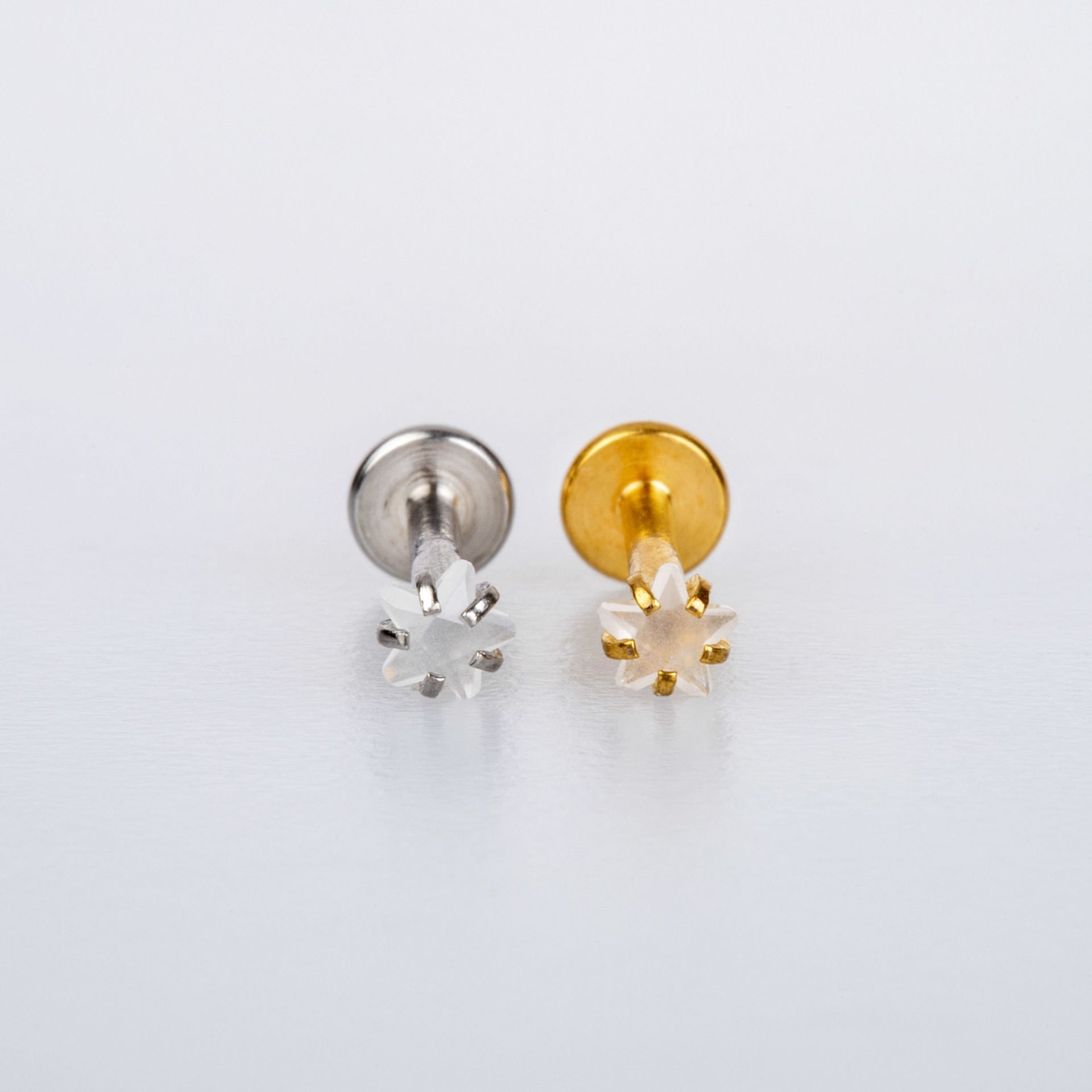 Toptan Piercing Labret 3mm Yıldız Taş