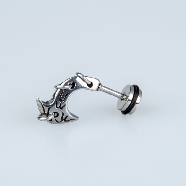 Steel Earring Gothic Ax - Single