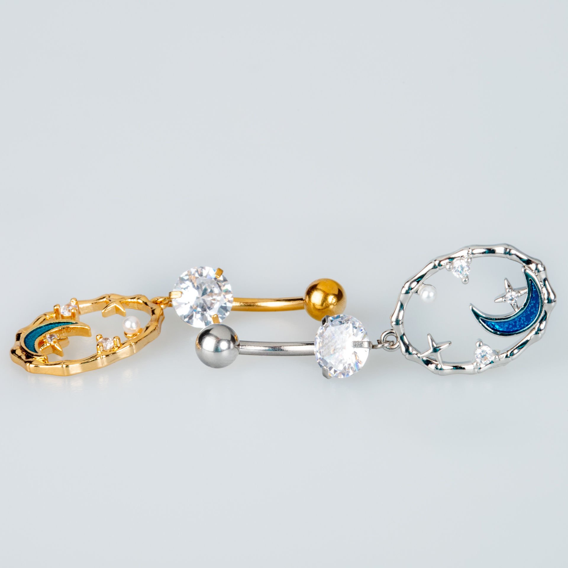 Piercing Göbek Ay Yıldız
